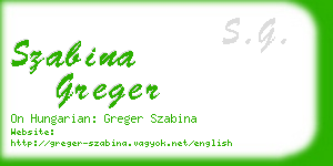 szabina greger business card